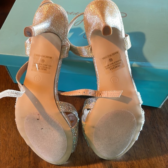 Lauren  Lorraine, style #Vanessa gold sequins,sparkling with a two inch heel - Picture 5 of 11